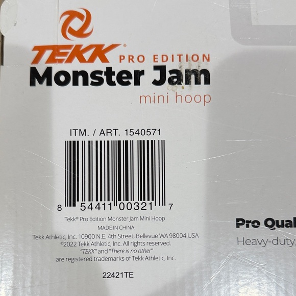 Pro Edition Monster Jam Mini Hoop - Orange - Picture 4 of 4